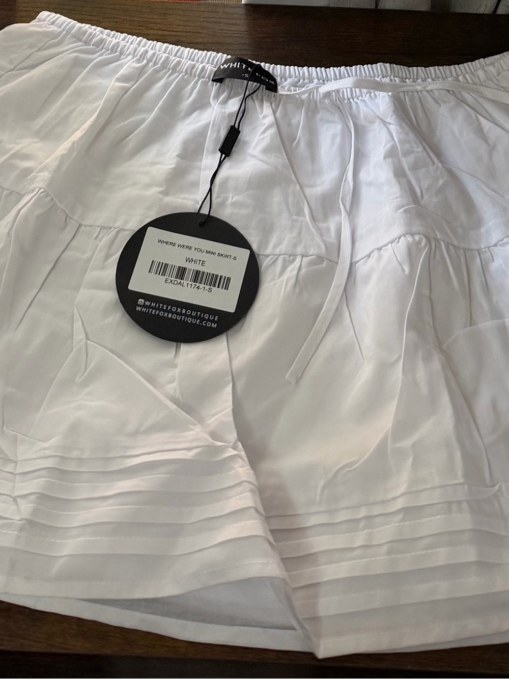 White Fox Boutique White Where were you miniskirt size small